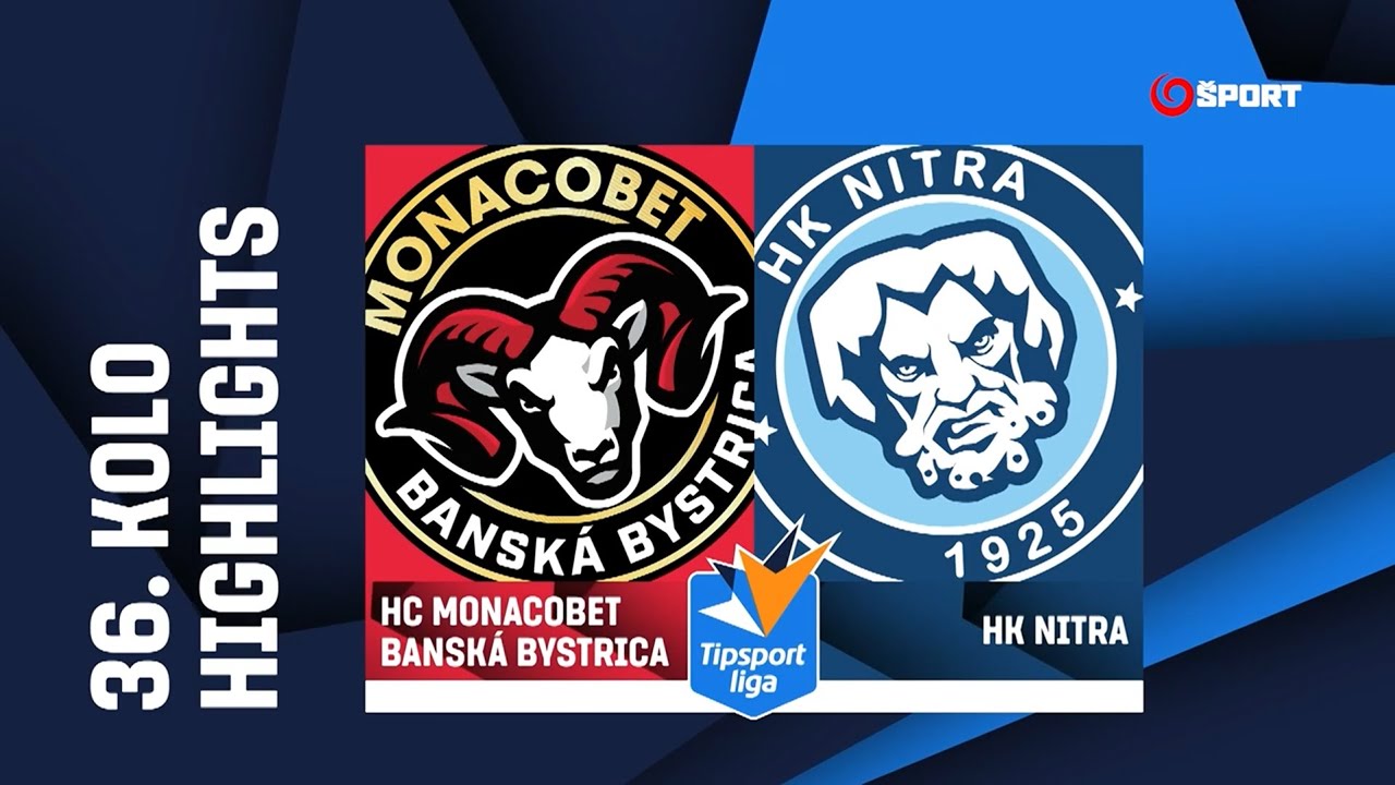 36. kolo: HC MONACObet Banská Bystrica - HK Nitra 5:2 (2:0, 2:2, 1:0)