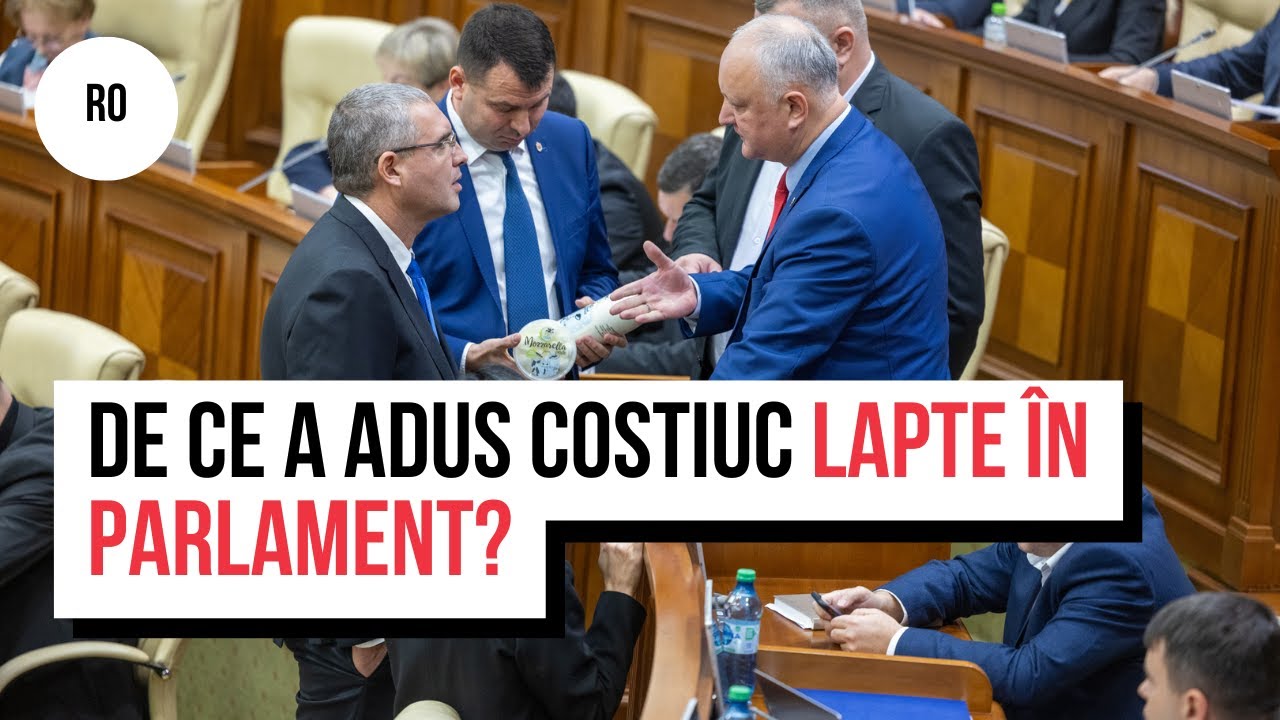 Vasile Costiuc, cu produse lactate în Parlament: a cerut audierea șefului ANSA