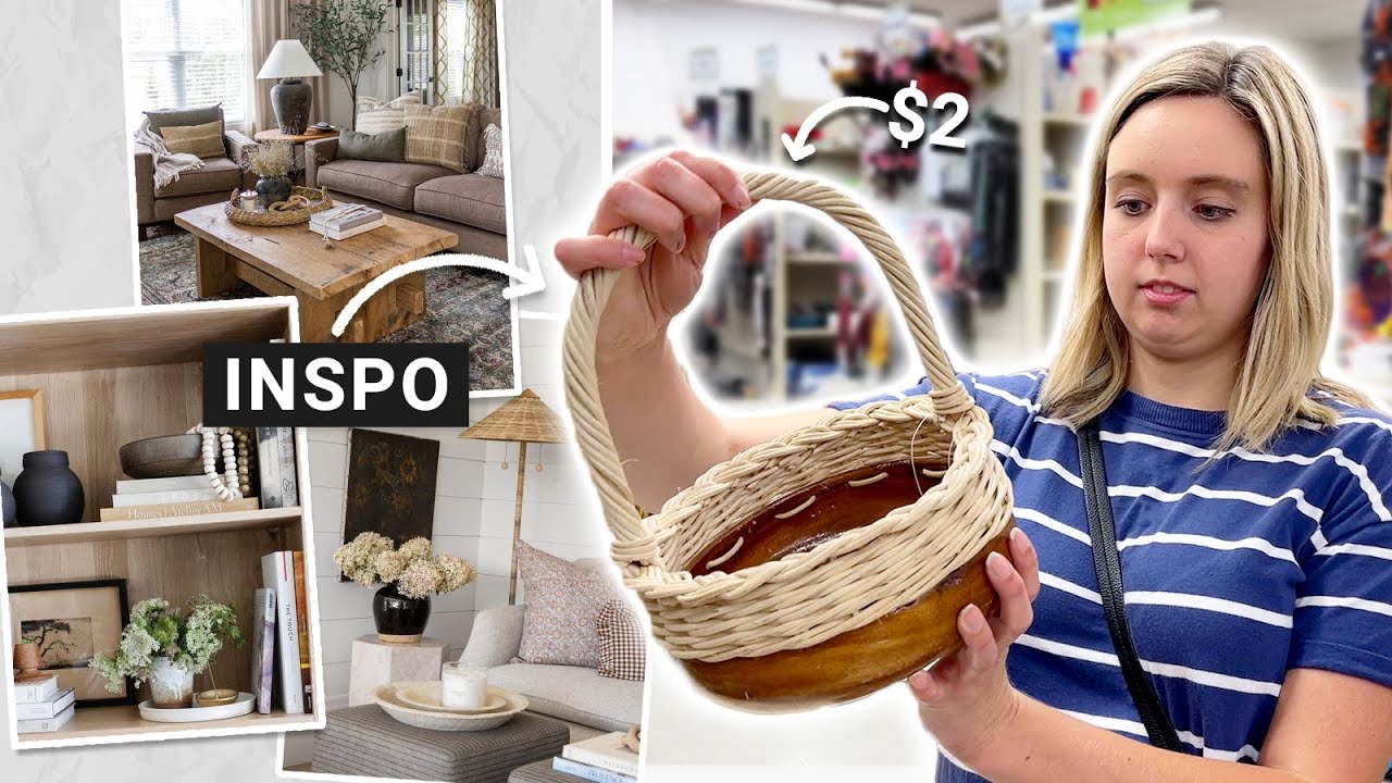 I thrifted my living room decor 🛍 THRIFT SHOP WITH ME! + Haul
