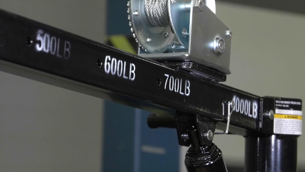 Ultra-Tow Pickup Truck Crane With Hand Winch  1000-Lb. Capacity