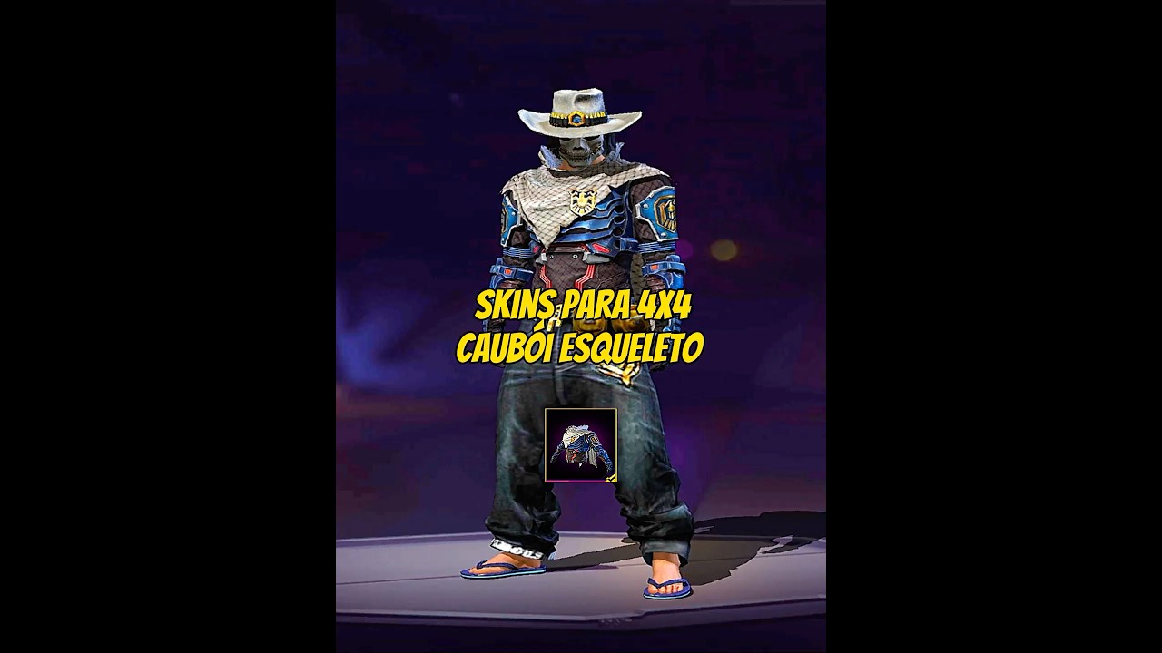 skins para 4x4 peitoral caub&oacute;i esqueleto #freefire #combina&ccedil;&atilde;off #pobrelkskins