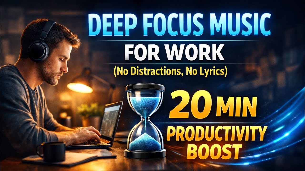 20 Minute Deep Concentration Music for Sustained Attention & Productivity