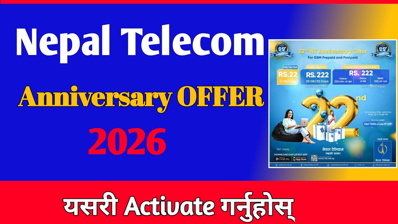 NTC anniversary offer 2026 | ntc new data pack offer 2082 | NTC New Offer