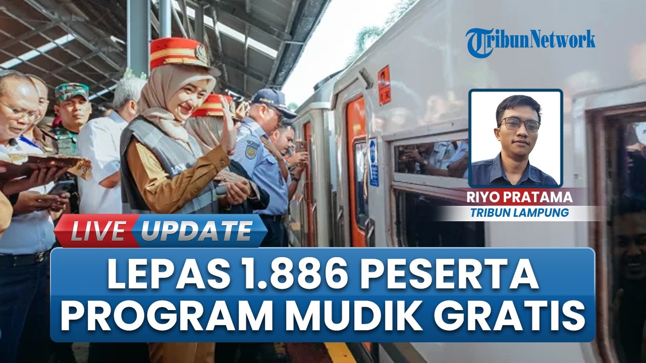 Pemprov Lampung Lepas 1 886 Peserta Program Mudik Gratis 2026 di Stasiun Tanjungkarang