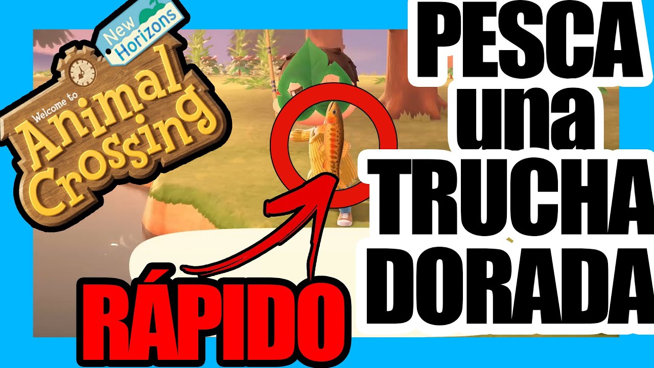 Como PESCAR una TRUCHA DORADA | TRUCHA DORADA ACNH | ANIMAL CROSSING NEW HORIZONS TRUCHA DORADA