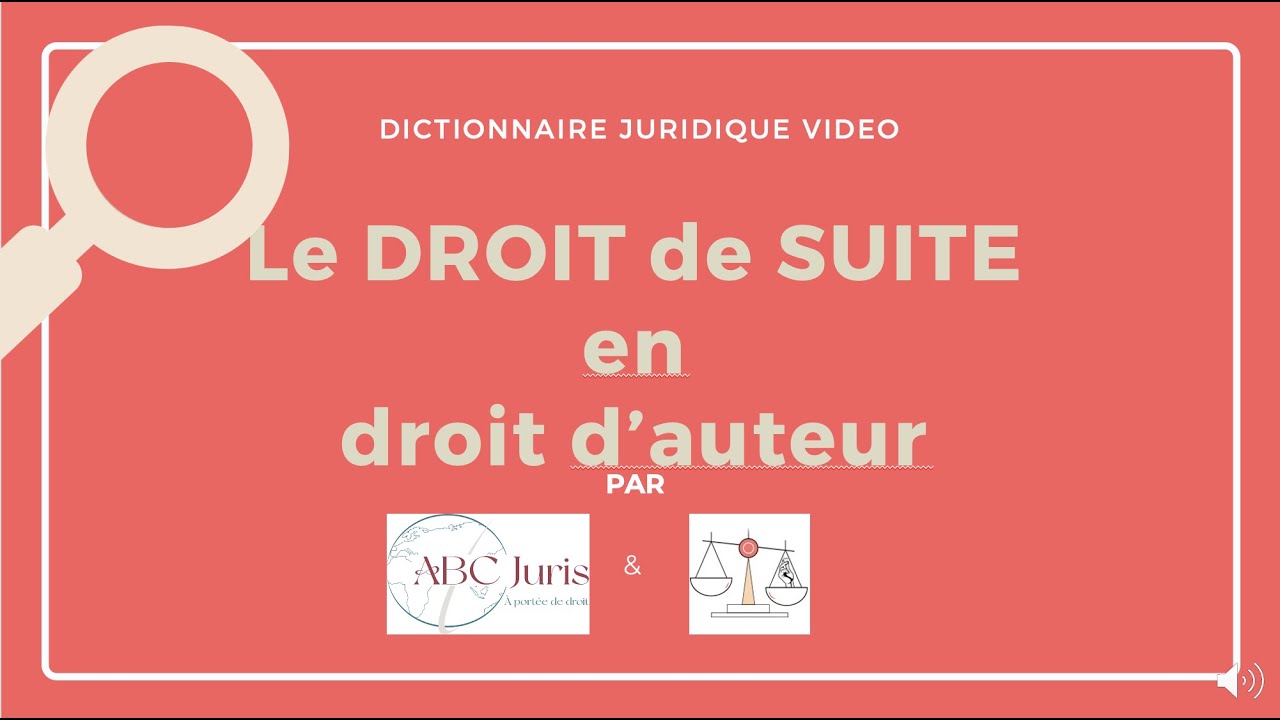 DROIT de SUITE en droit d'auteur 🔤