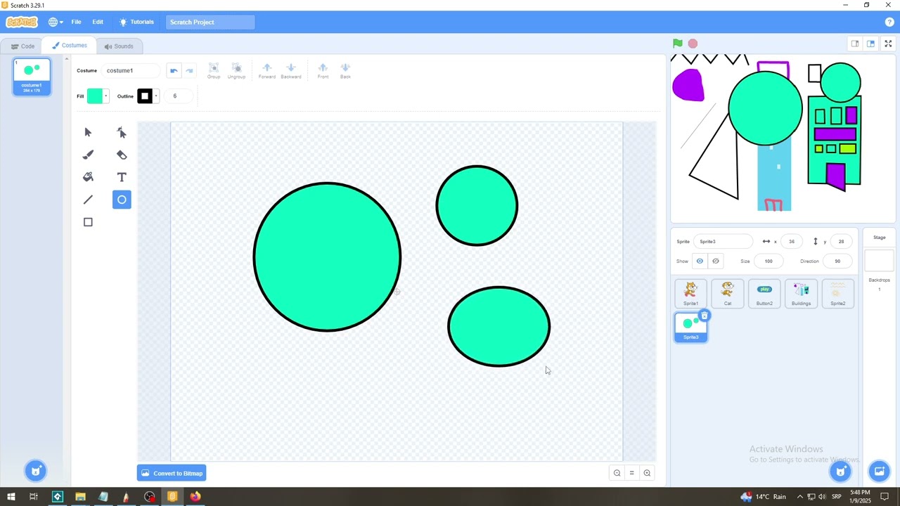 Circle Tool - Let's Sketch In Scratch