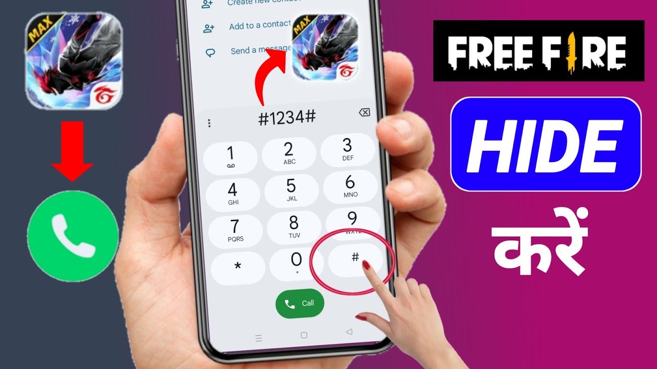 How To Hide Free Fire In Dialer (New Process) Free Fire dialer mein kaise chhupaye