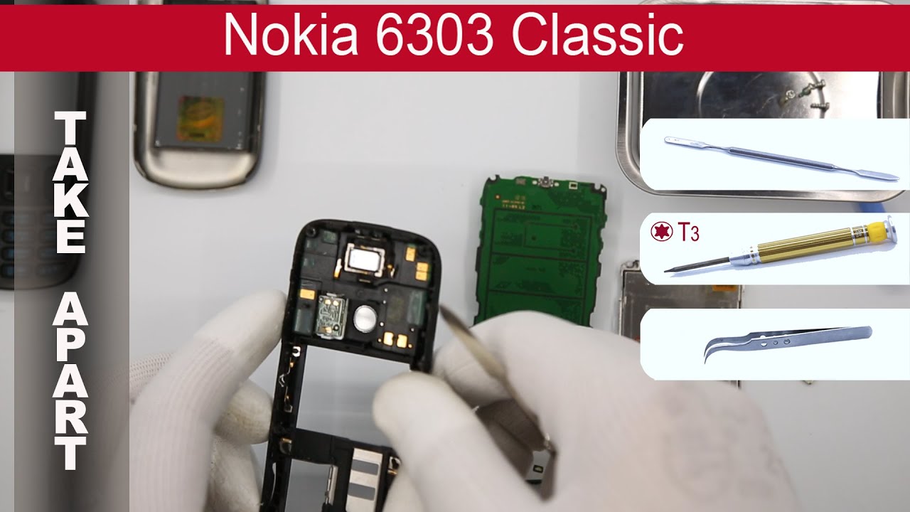 Как разобрать 📱 Nokia 6303 RM 443 RM 638 Разборка и ремонт