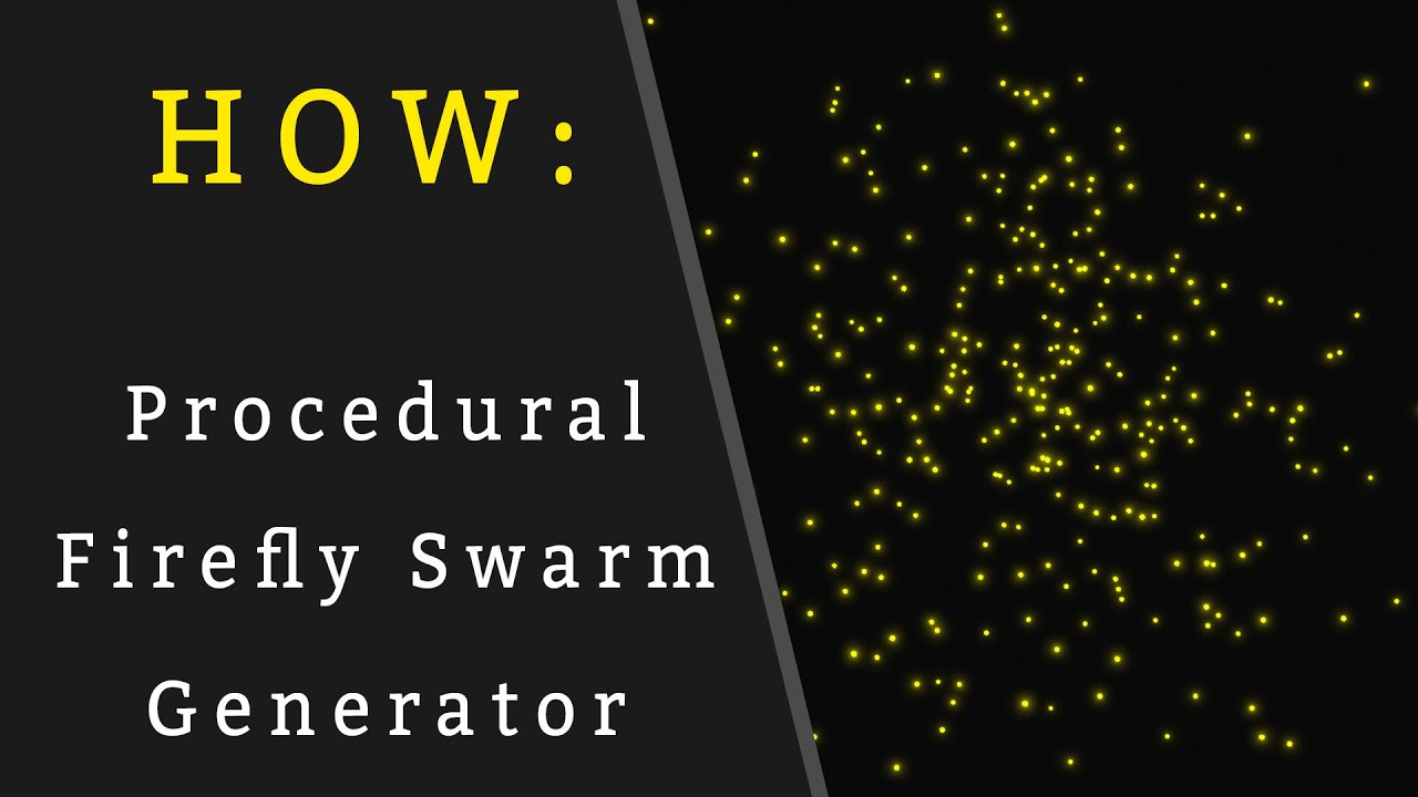 Blender Geometry Nodes Tutorial - Procedural Firefly Swarm Generator