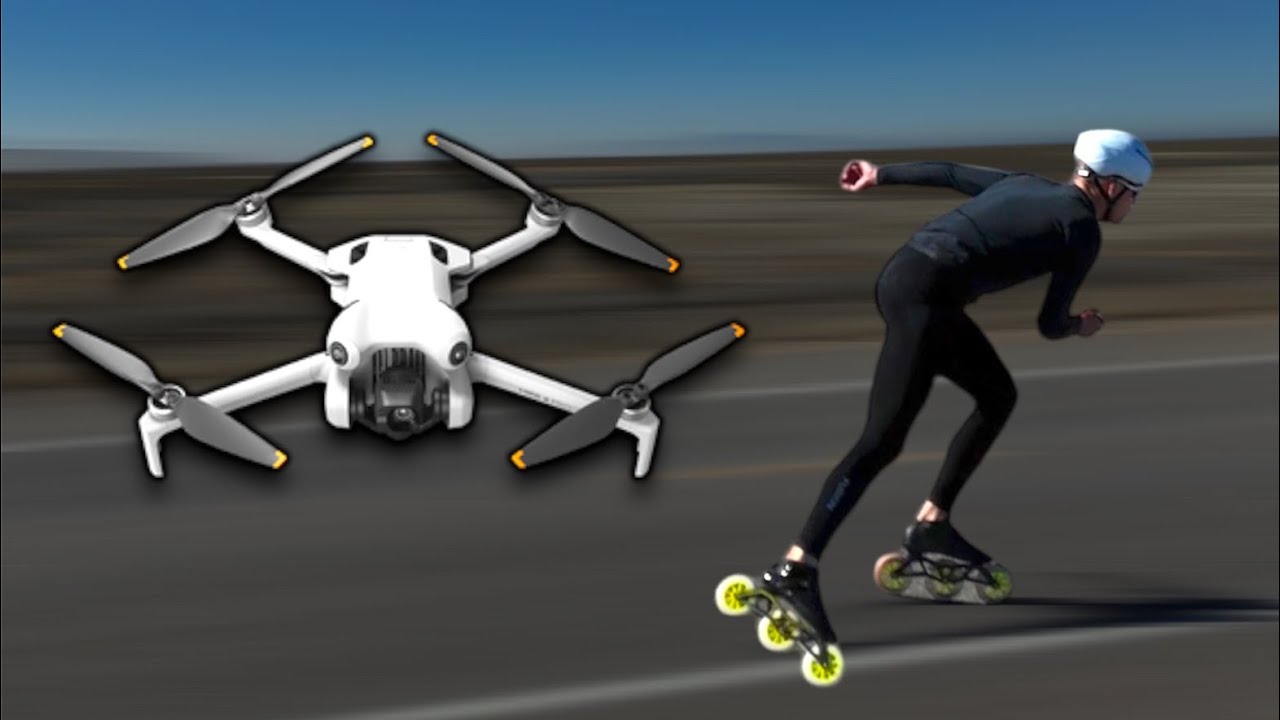 DJI 4 Mini Pro Drone vs. Olympic Skater (57kph!) | How good is follow-me mode actually?