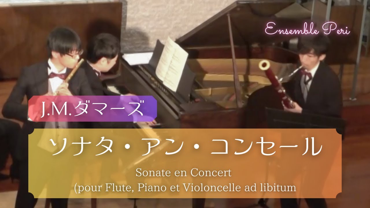 ダマーズ：ソナタ・アン・コンセール (演奏会用ソナタ) 【flute, bassoon and piano】
