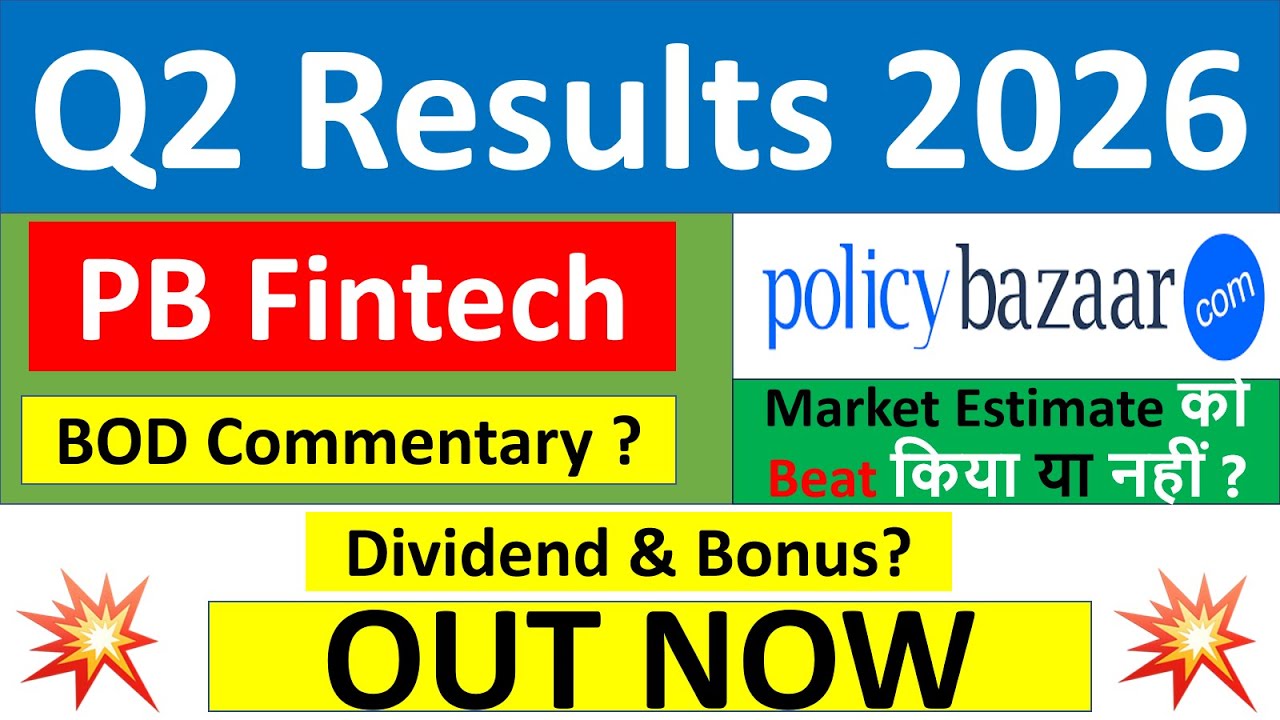 PB Fintech Q2 results 2026 | policybazaar results today | PB Fintech Share News | policybazaar Share