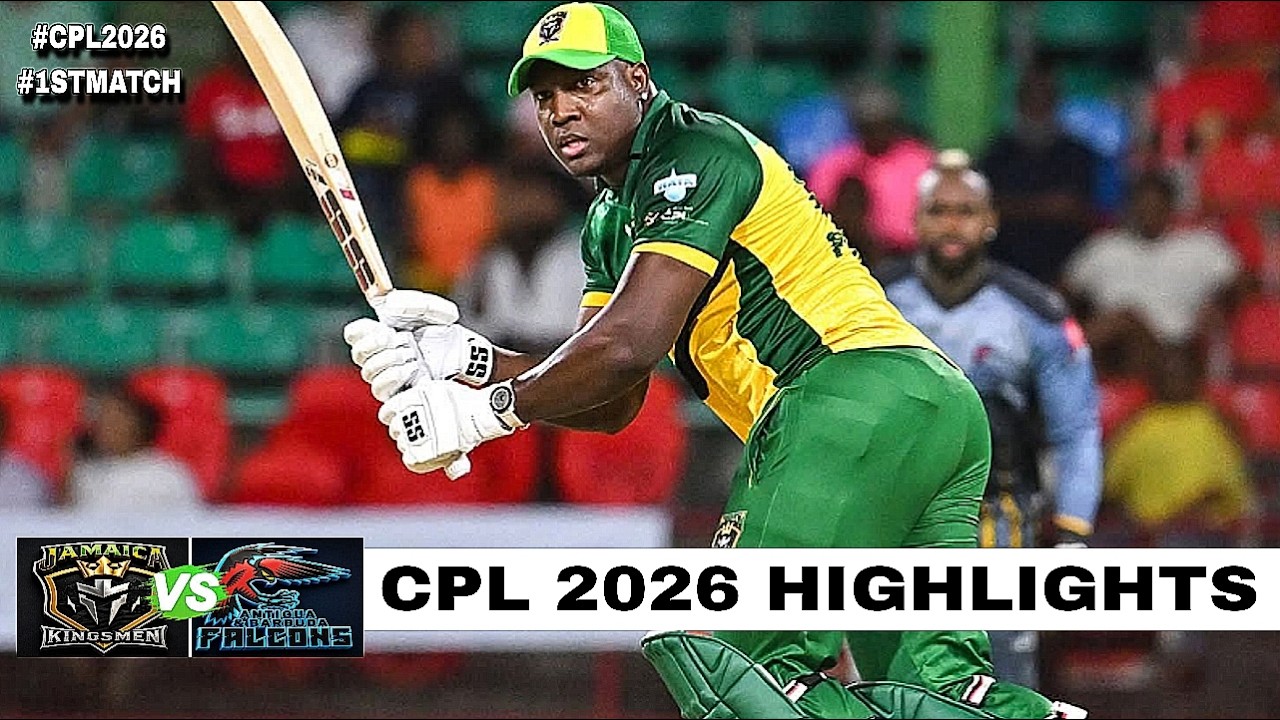 CPL 2026 Highlights | JKM vs ABF Match Highlights | Jamaica Kingsmen vs Antigua and Barbuda Falcons