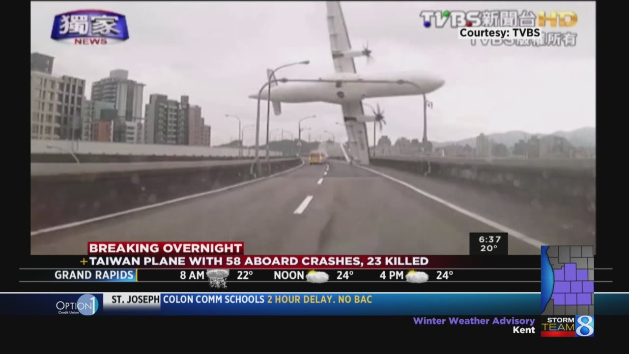 Taiwan plane with 58 aboard crashes; 23 killed