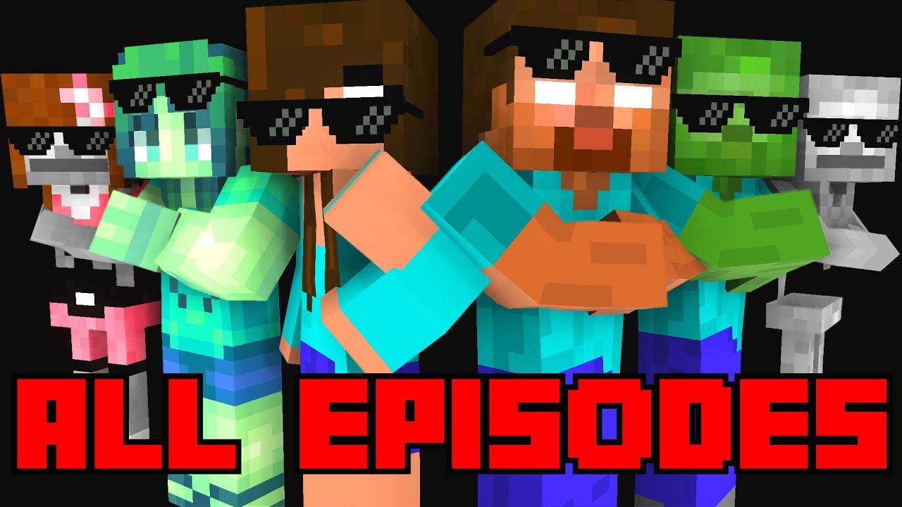 Monster Academy : All Episodes ! ( Season 1-4  ) - full Minecraft Animation