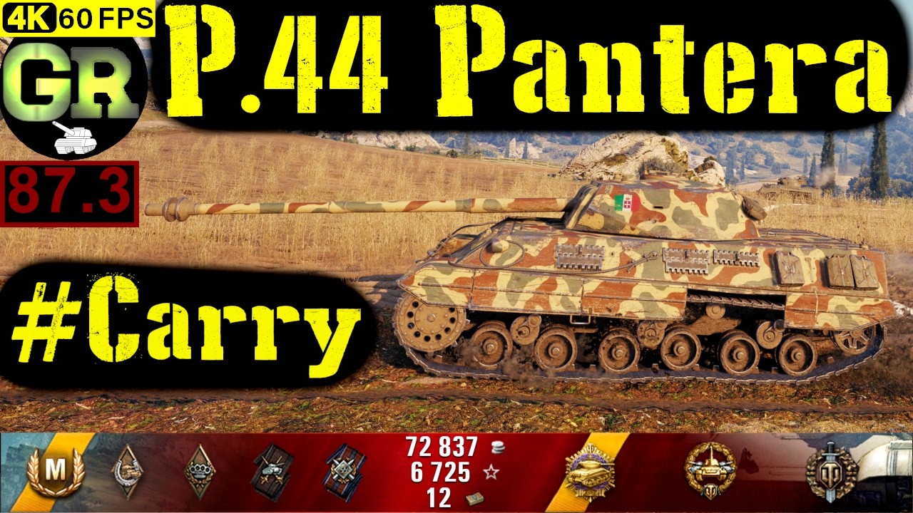 World of Tanks P.44 Pantera WoT Replay - 12 Kills 6.2K DMG(Patch 1.4.0)