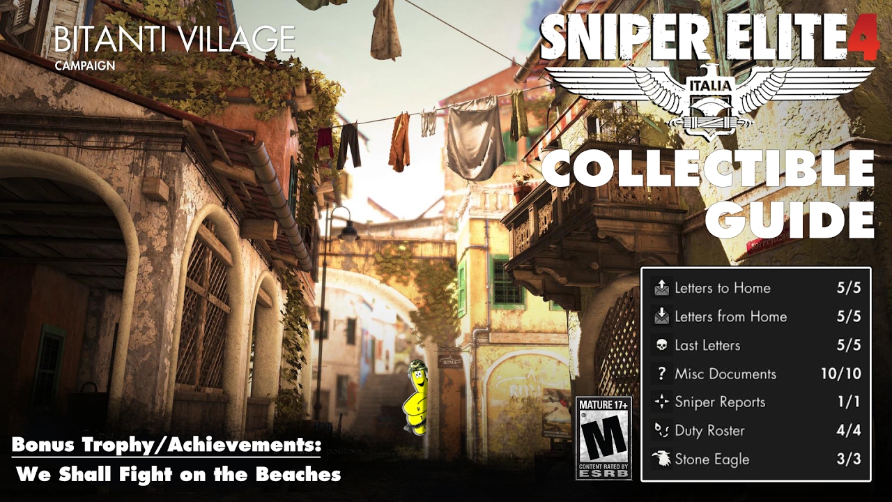 Sniper Elite 4: Level 2 / Bitanti Village (Collectibles Guide) - HTG