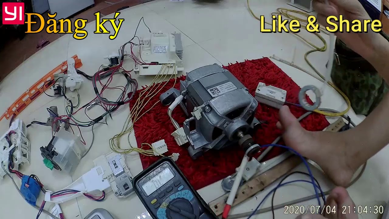 Hướng dẫn sửa máy giặt Electrolux giặt không hết chương trình Test ra lỗi E59