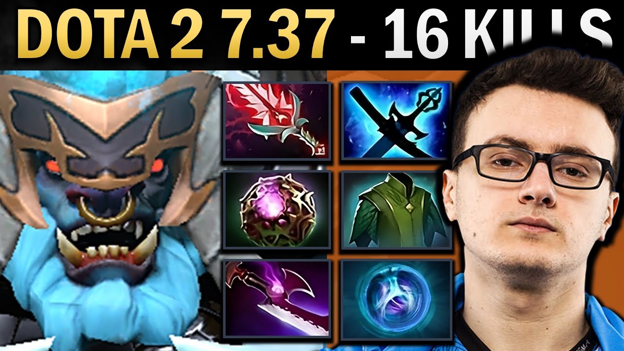 Spirit Breaker Gameplay Miracle with 16 Kills and Shadow Blade - Dota 7.37