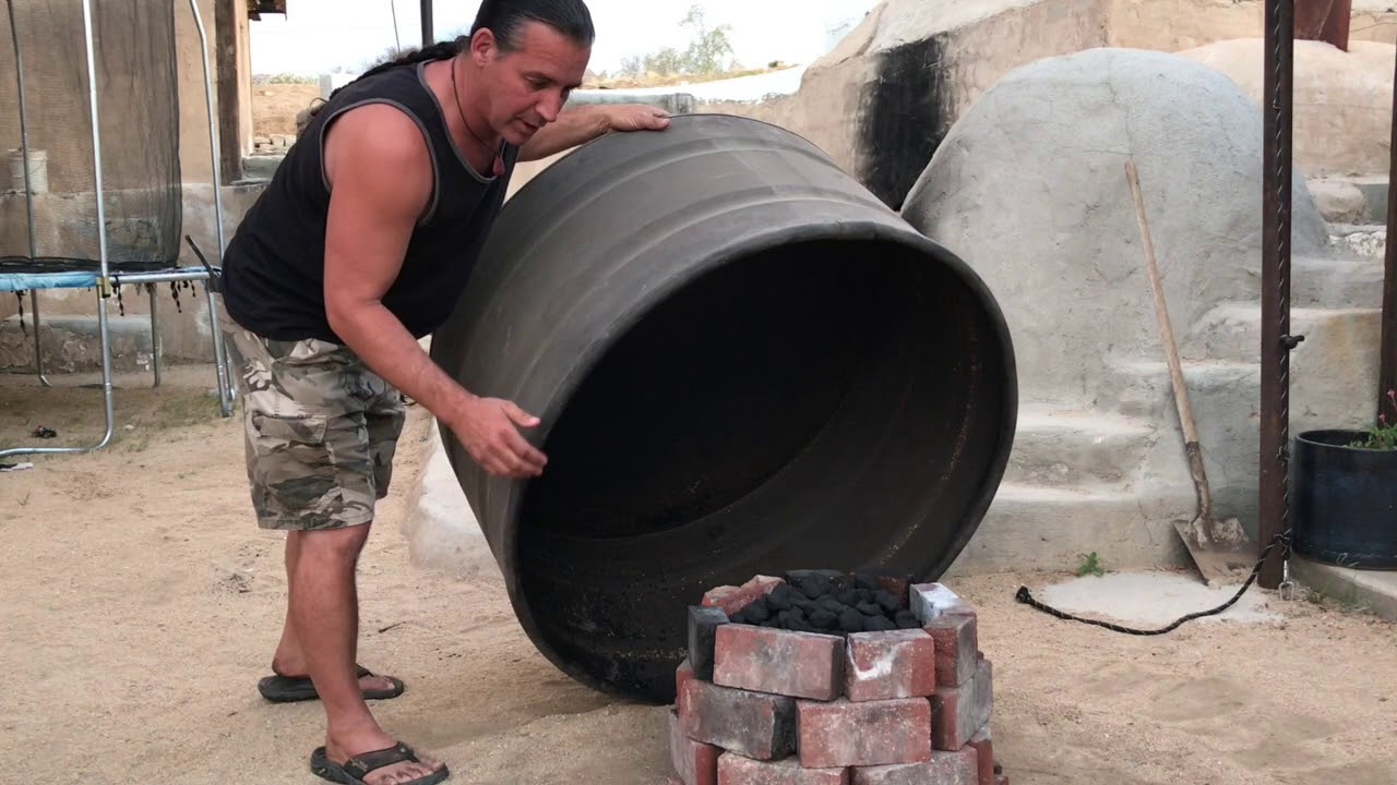 Urban Anasazi Pottery Kiln video #1