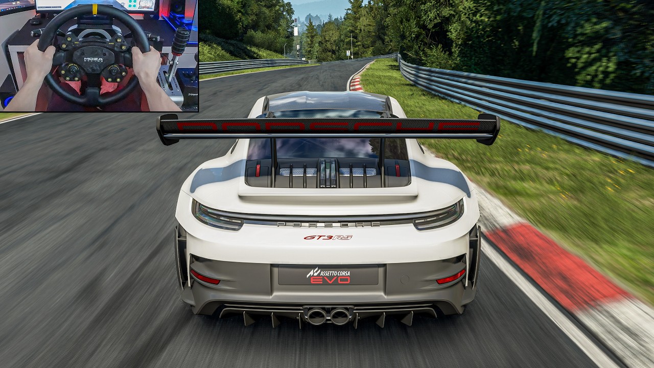 Porsche 911 GT3 RS 992 at Nordschleife - Assetto Corsa EVO | Moza R16