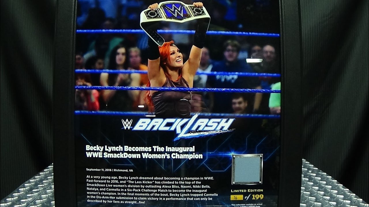 Becky Lynch Inaugural Smackdown Women's Champion Commemorative Plaque: EmGo's WWE Reviews N' Stuff