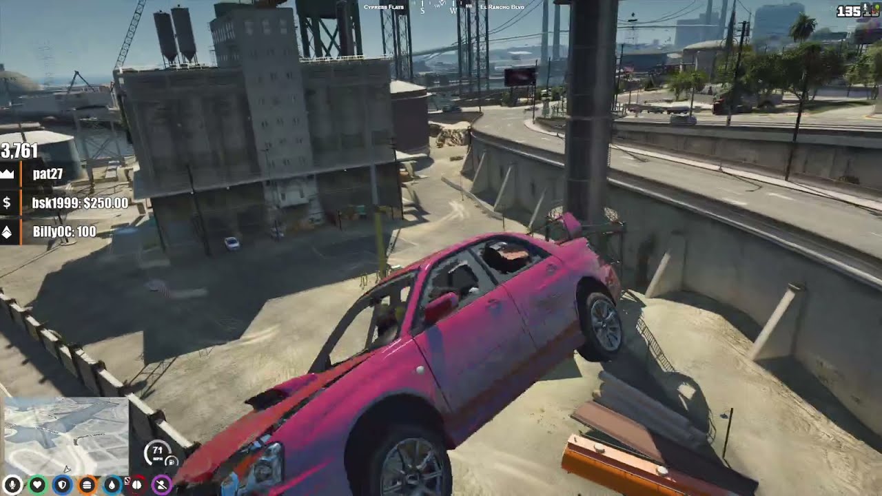 Baby Driver MING JI Styling on entire PD for vault escape. Crazy 720 (GTA RP NoPixel public server)