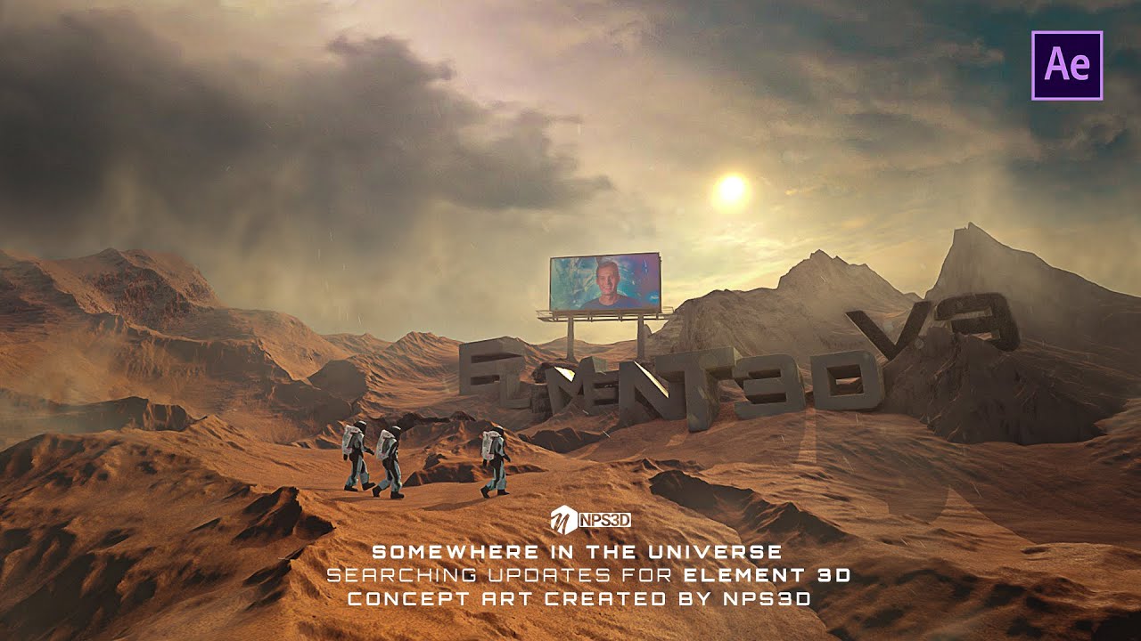 Searching Updates For Element 3D ( V3 ) | Concept Art by NPS3D | Timelaps