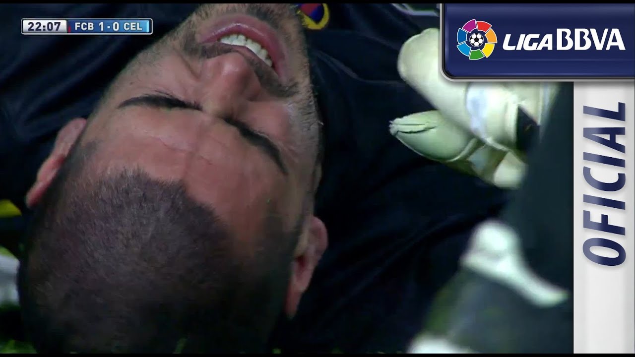 Lesión de rodilla | Knee injury de Víctor Valdés - سلتيك برشلونة