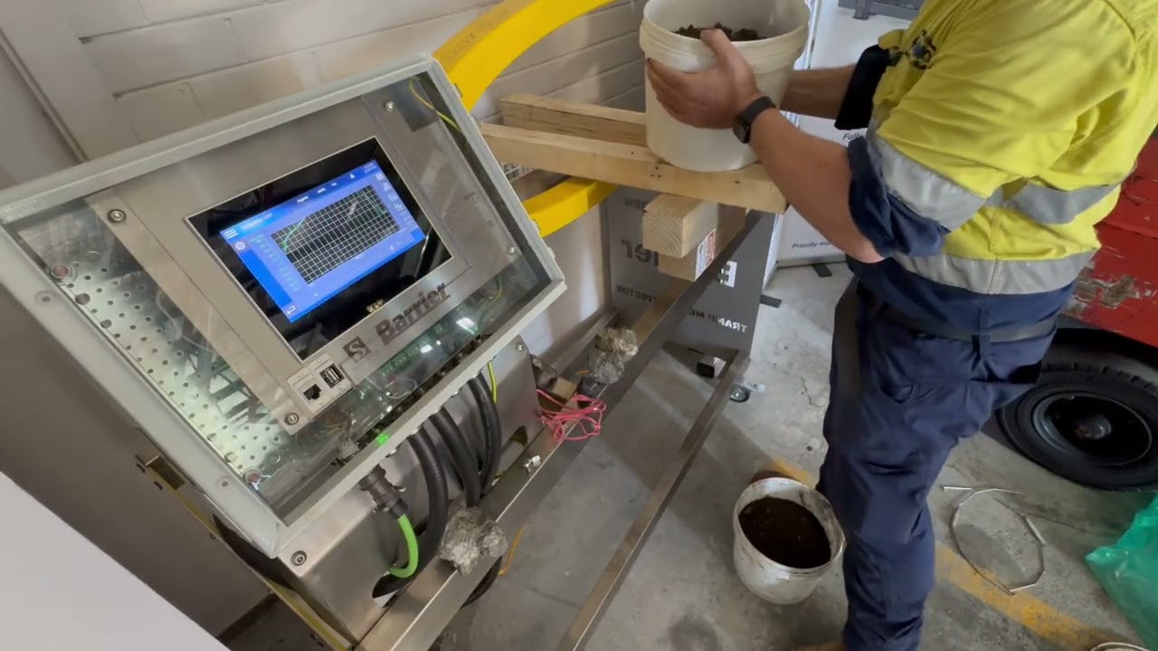 The Barrier Metal Detector Testing Iron Bridge Sample Ore