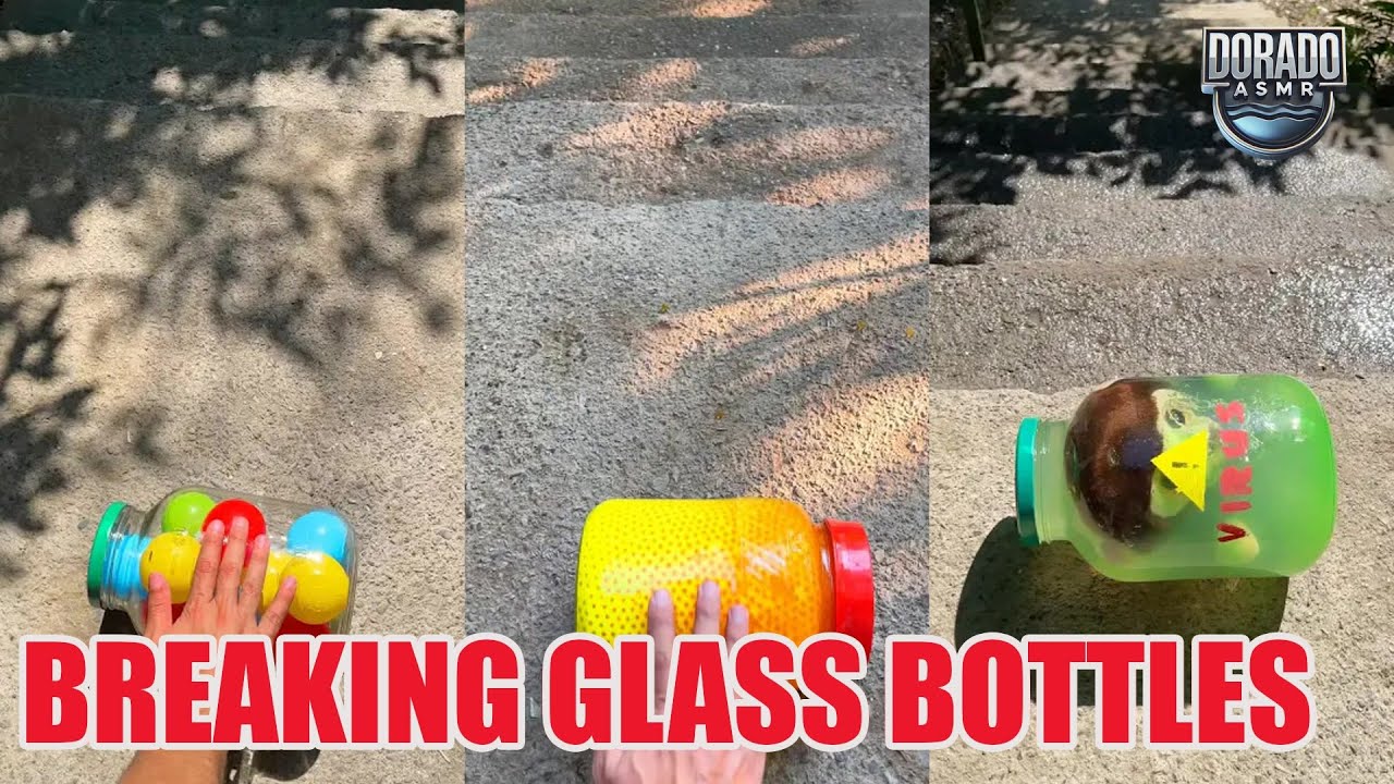 Breaking Glass Bottles & Balloon Drops 🎈💦 Crushing of Crunchy & Soft Things! #satisfying #asmr