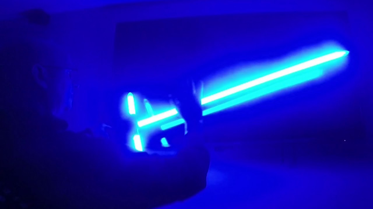 Kylo Ren 26650 neopixel lightsaber with smoothswing crossguard 2018!!!!!