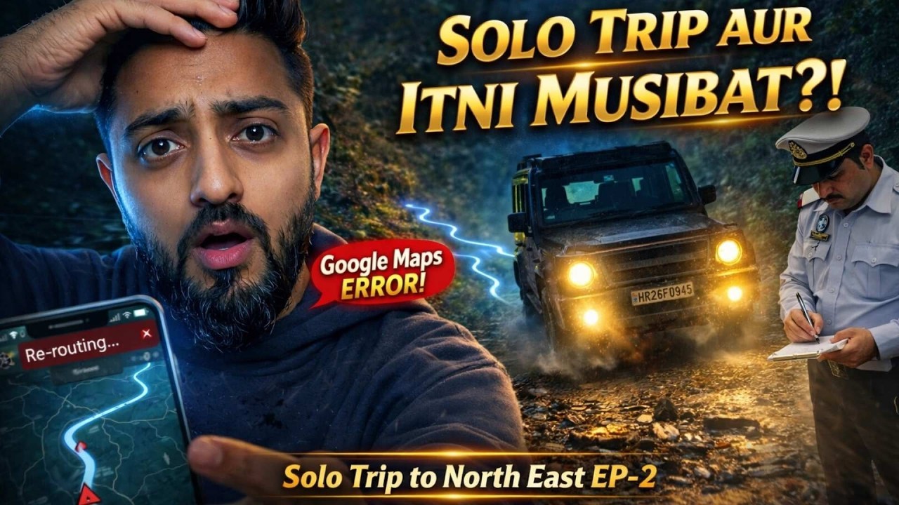 SOLO TRIP AUR ITNI MUSIBAT?😳 ADVENTURE TRIP TO NORTH EAST! FORCE GURKHA| EP-2