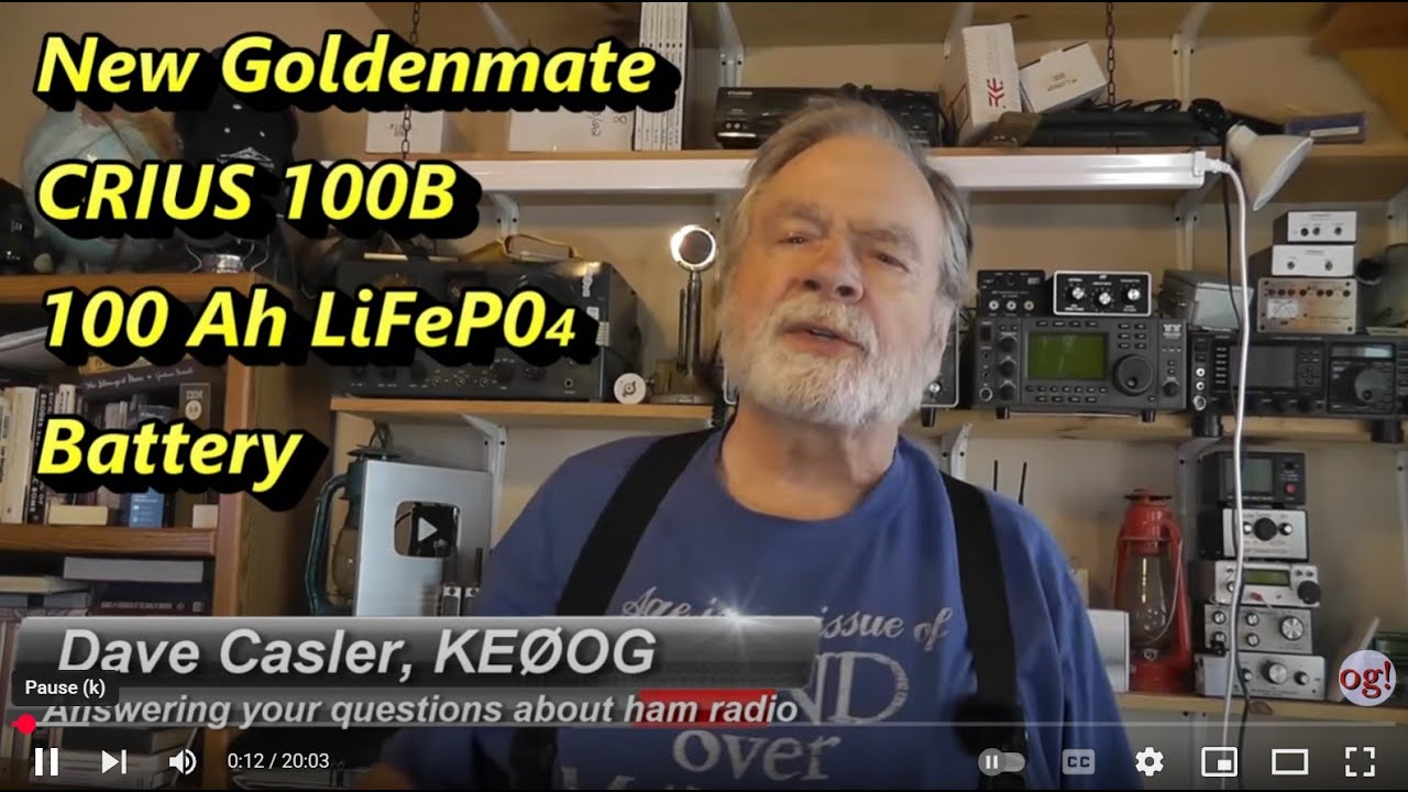 GoldenMate CRIUS 100B Lithium Iron Phosphate Battery (Ask Dave 1266)