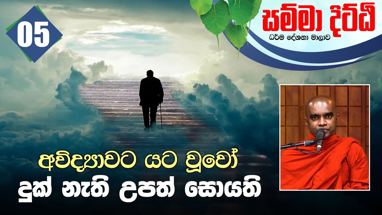 05) අවිද්‍යාවට යට වූවෝ දුක් නැති උපත් සොයති | සම්මා දිට්ඨි ධර්ම දේශනා මාලාව