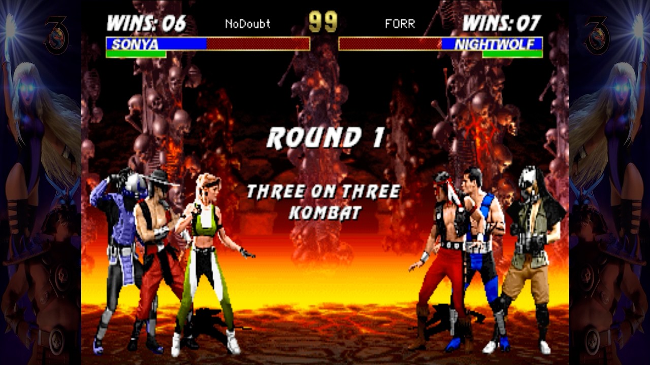UMK3 - 3 on 3 (6 players) Team Kombat (8/23/25) MAME/Kaillera Casuals (60fps)