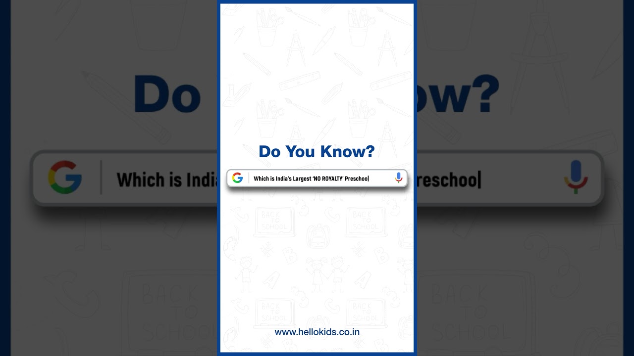 Hello Kids – India’s Leading Preschool Chain with 1050+ branches across the nation