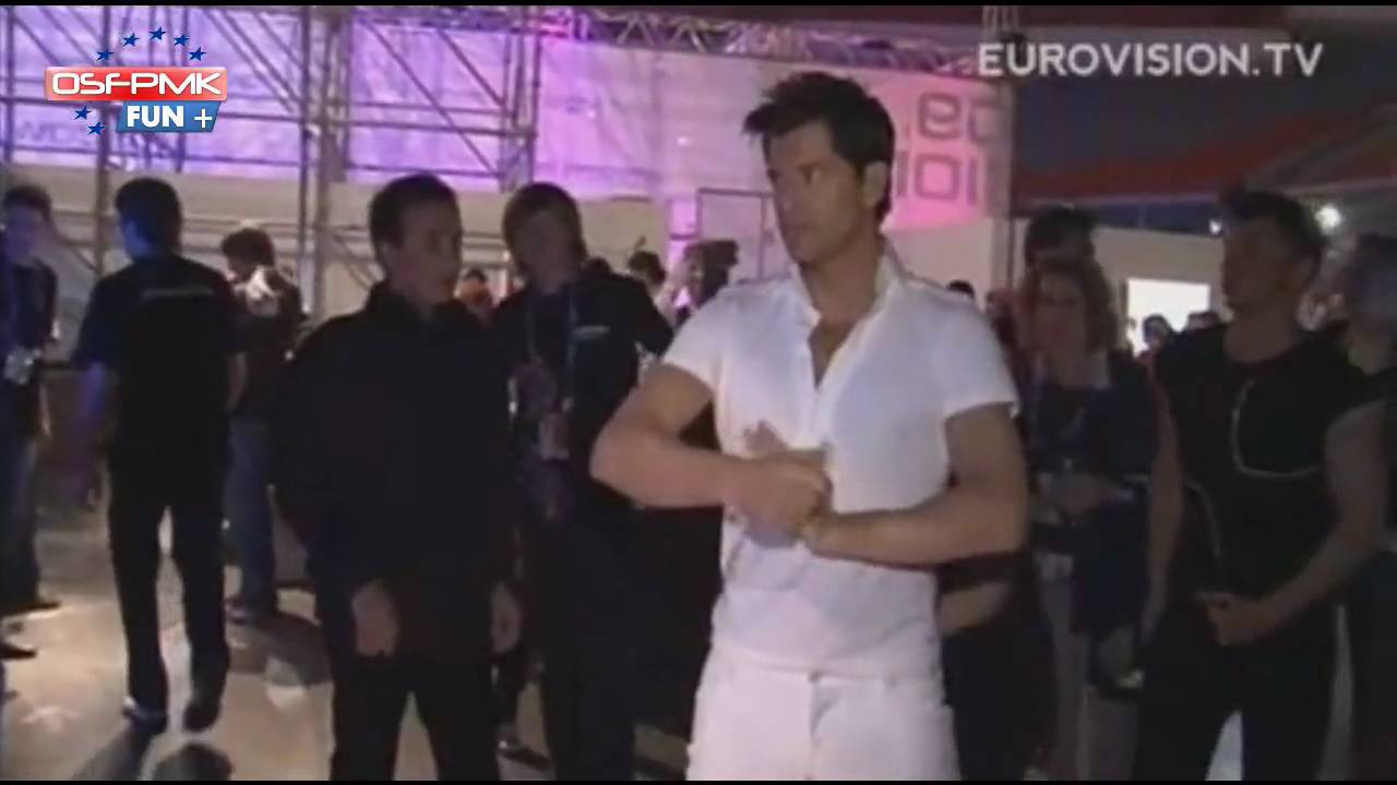 Sakis Rouvas's Rehearsal behind the screens 2nd Semi Final