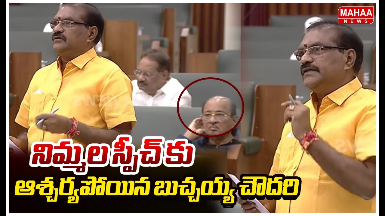 నిమ్మల స్పీచ్ కు ఆశ్చర్యపోయిన బుచ్చయ్య చౌదరి | | Nimmala Powerful Speech in AP Assembly