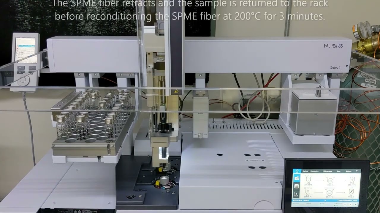 PAL3 Autosampler SPME Injection into a Gas Chromatograph - Mass Spectrometer