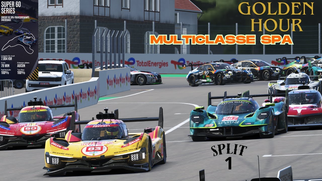 LMU v1.0 | Split 1 | Course gold "Super 60 series" sur Spa en 499p
