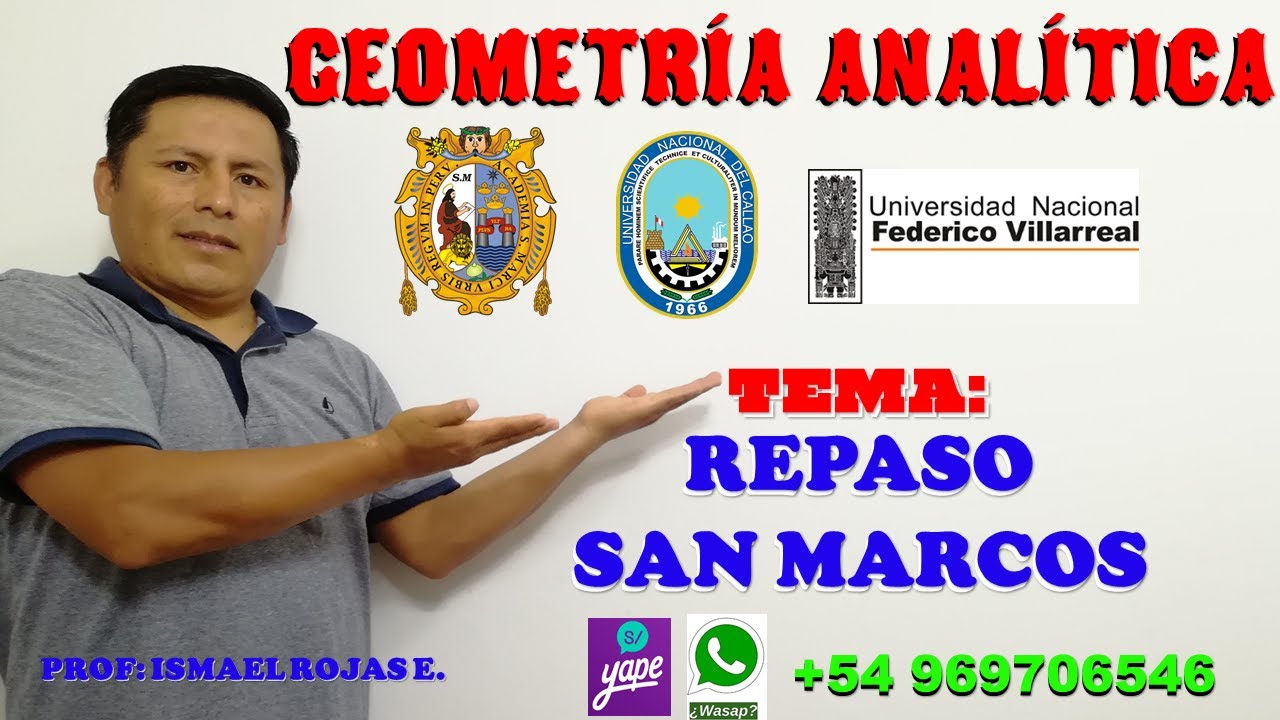 GEOMETRÍA ANALÍTICA - REPASO SAN MARCOS