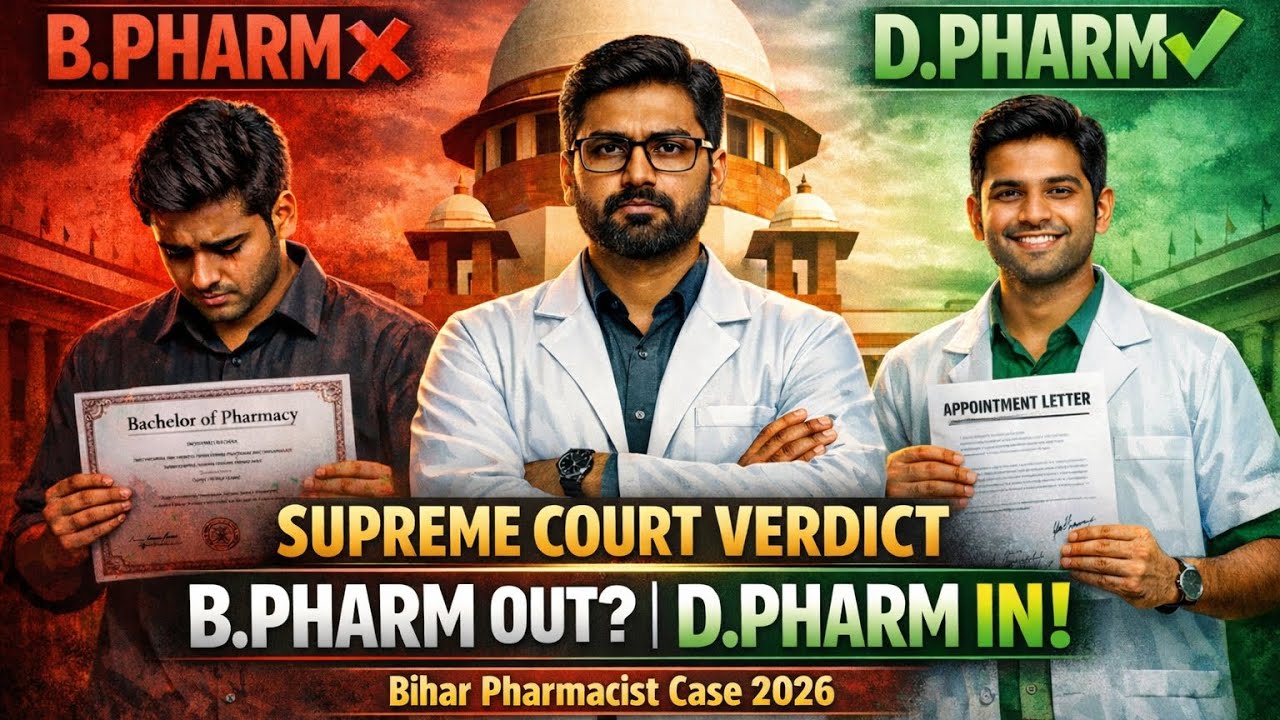 B.Pharm Not Enough? | Supreme Court Verdict: D.Pharm Mandatory for Pharmacist Jobs