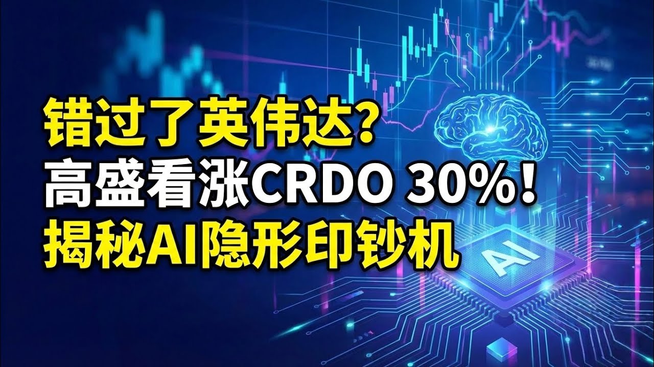 错过了英伟达？高盛看涨CRDO 30%！揭秘AI隐形印钞机Missed Nvidia? Goldman Backs CRDO: The Hidden AI Money Printer!