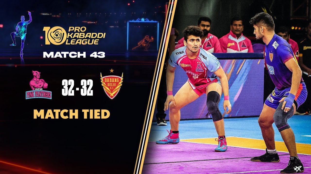 Jaipur's comeback steals the show in a hard-fought tie against Delhi | PKL 10 Highlights Match #43