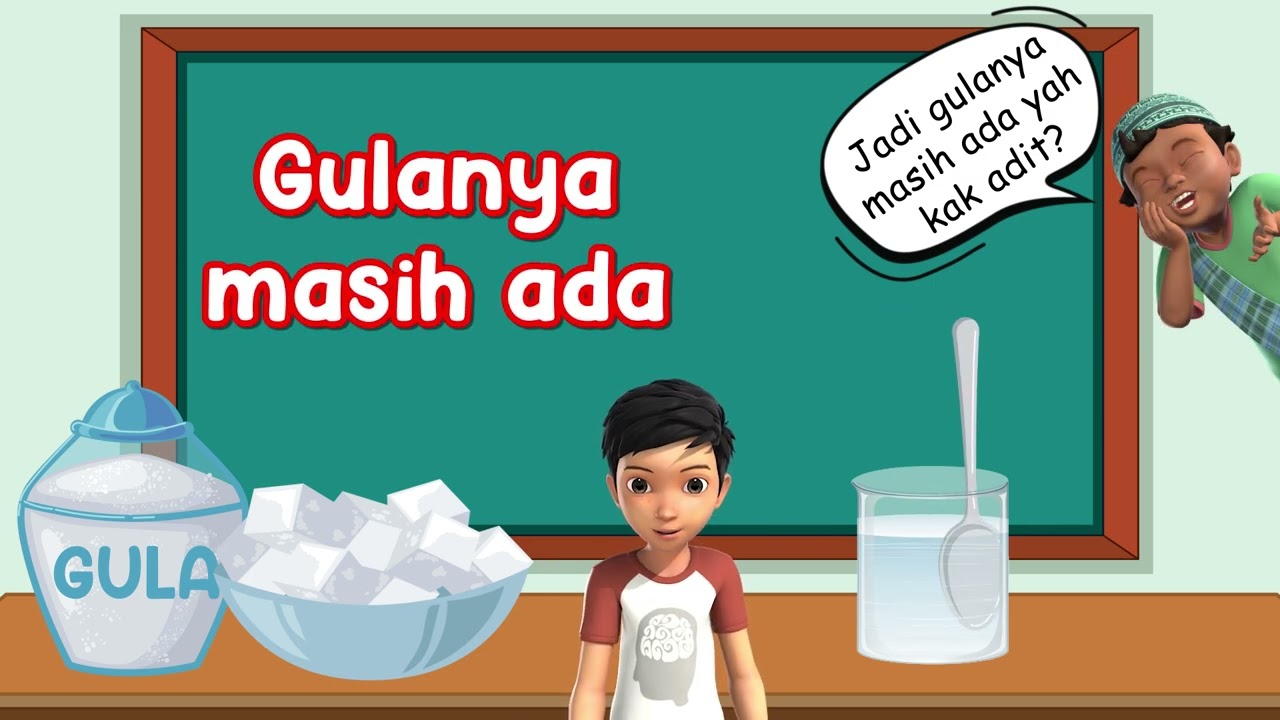 Kenapa Gula Larut Dalam Air - Adit Membaca Sains di CERIA (Cerdas dan Bahagia)