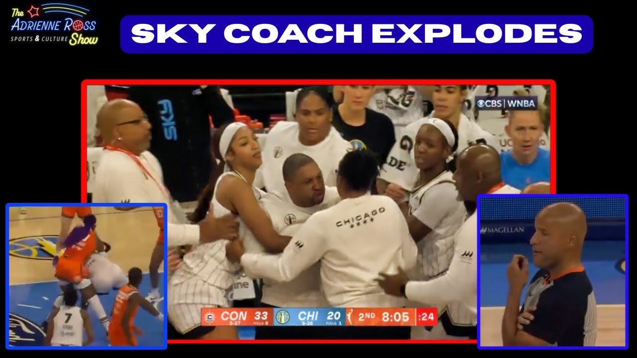 Angel Reese Helped Restrain Sky Coach, Who BLEW UP at Referee & Got EJECTED from Game vs. Sun