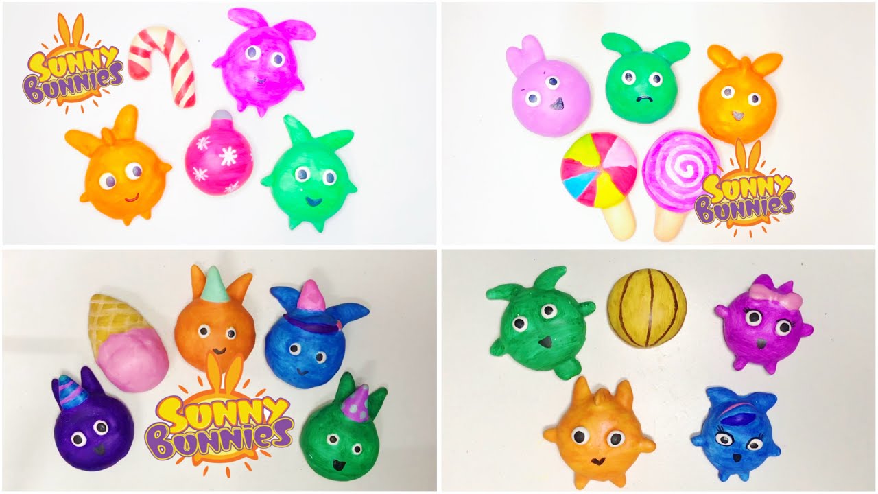 Sunny bunnies Compilation | Plaster Clay Cracking #130 