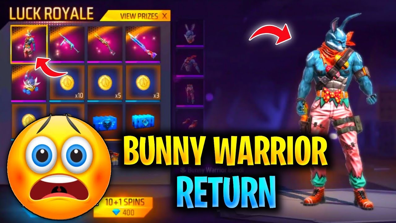Bunny Warrior Bundle Return Again 🤑| Bunny Mp40 Return All Item Free 😲